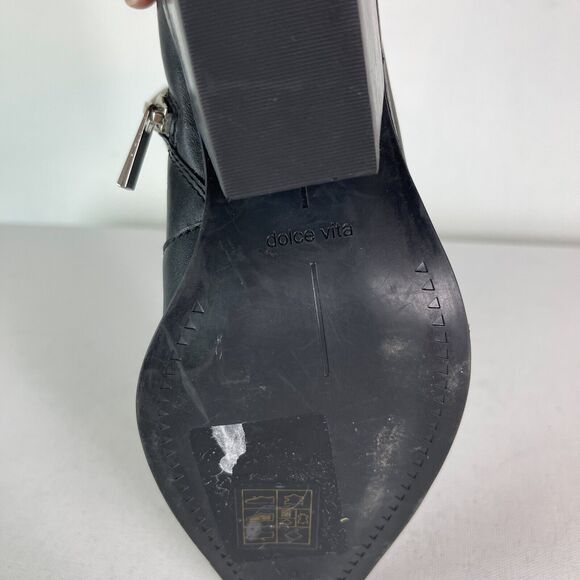 Dolce Vita NWOB Women's Volli Pointed Toe Leather Ankle Boots Black Size 6 - Picture 5 of 7
